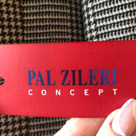 PAL ZILERI | Grey classic check oversized fall designer blazer coat - Picture 7 of 17